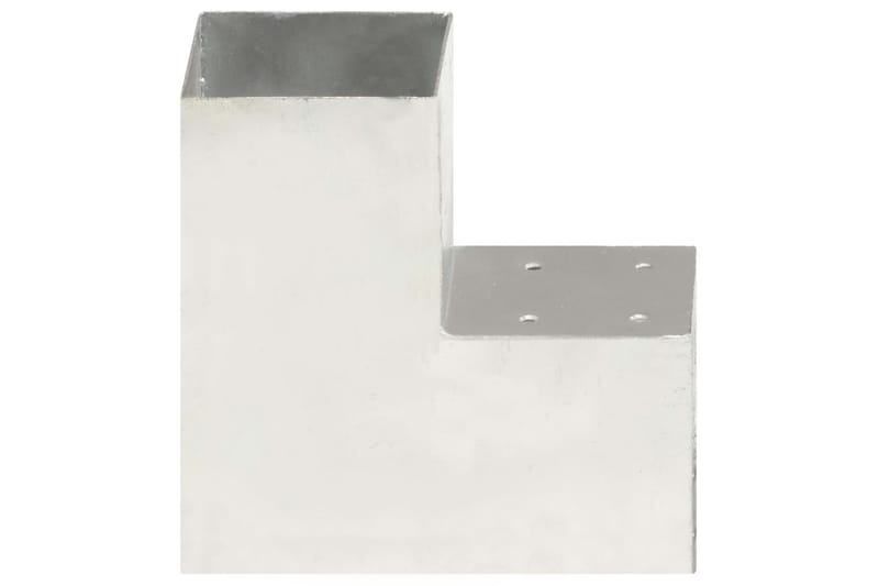 Stolpesko 4 stk L-form galvanisert metall 101x101 mm - Gjerder & Grinder