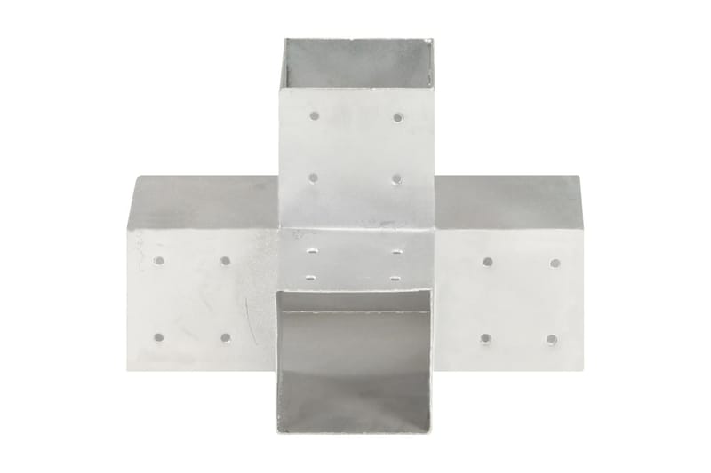 Stolpesko 4 stk X-form galvanisert metall 101x101 mm - Gjerder & Grinder