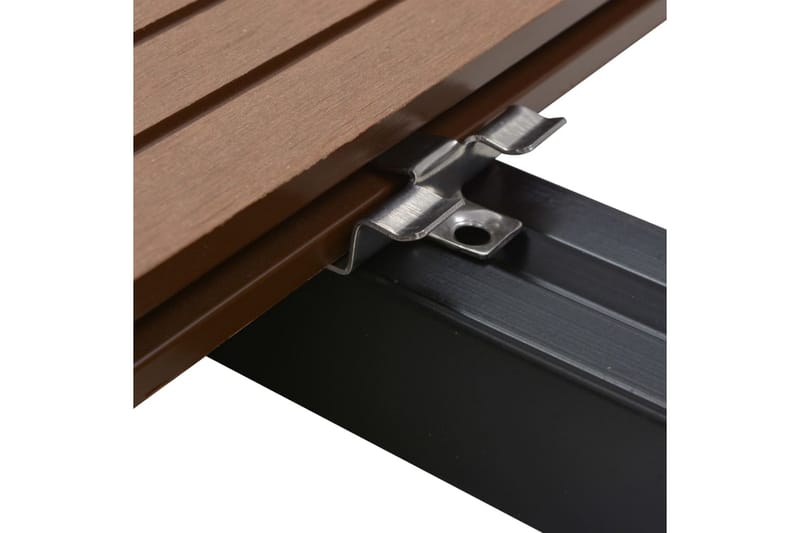 Braketter for gulvbord 100 stk m. 200 skruer rustfritt stål - Grå - Balkonghelle - Terrassebord