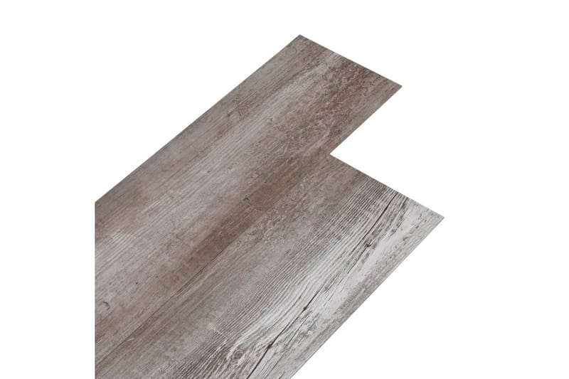 PVC-gulvplanker 5,02 m² 2 mm selvklebende matt tre brun - Terrassebord