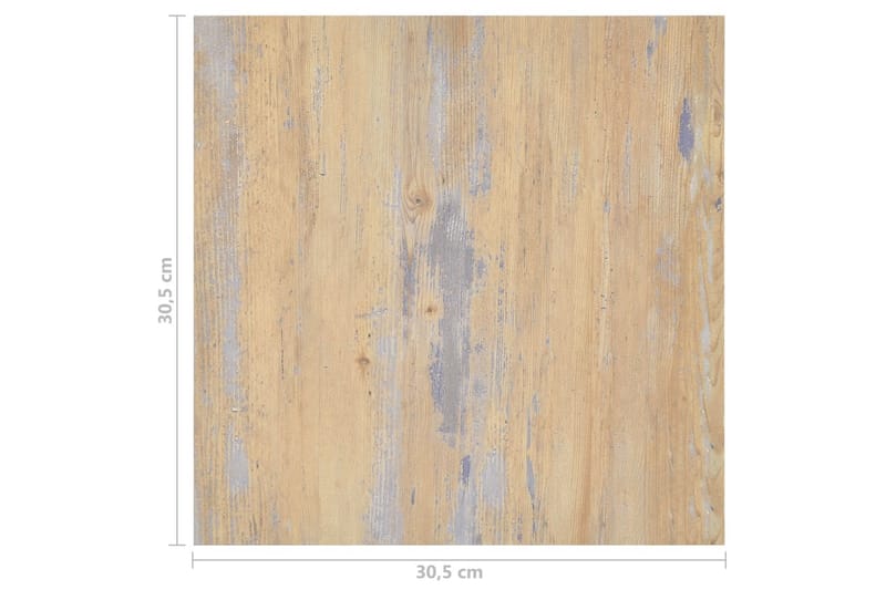 Selvklebende gulvplanker 20 stk PVC 1,86 m² brun - Brun - Terrassebord