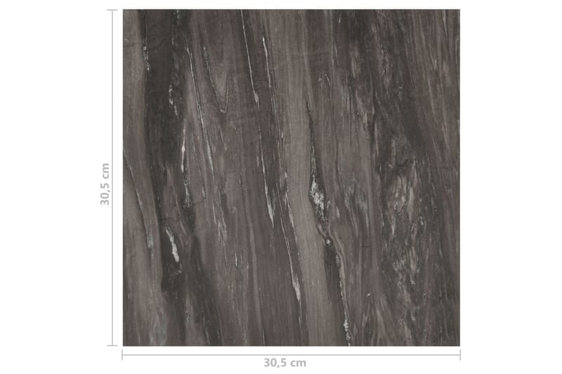 Selvklebende gulvplanker 20 stk PVC 1,86 m² mørkegrå - Grå - Terrassebord