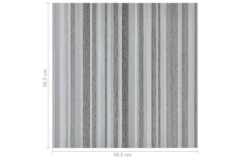 Selvklebende gulvplanker 20 stk PVC 1,86 m² lysegrå - Grå - Terrassebord