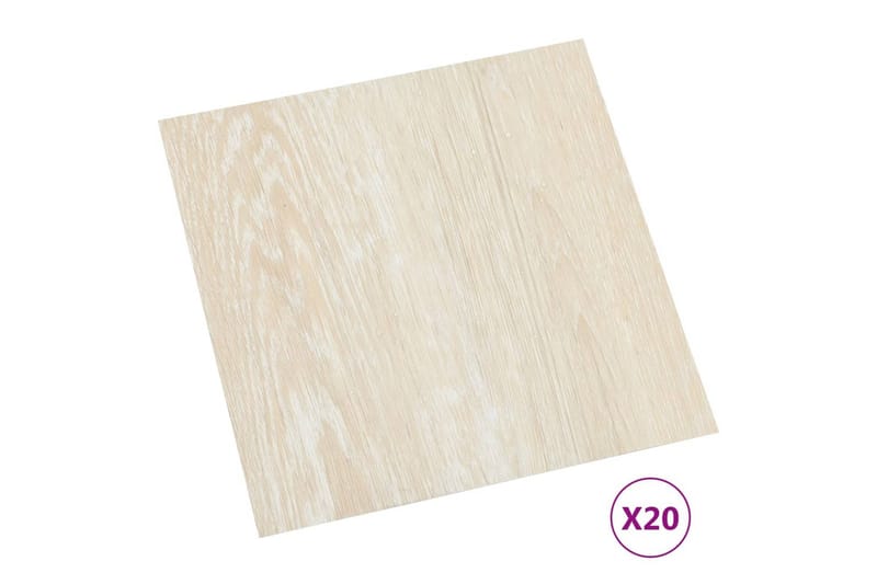 Selvklebende gulvplanker 20 stk PVC 1,86 m² beige - Beige - Terrassebord