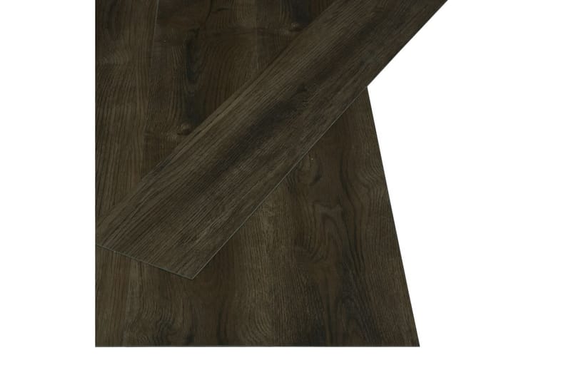 Selvklebende gulvplanker 4,46 m² 3 mm PVC mørkebrun - Terrassebord
