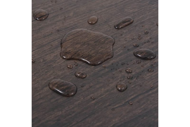 Selvklebende gulvplanker PVC 5,02 m² 2 mm mørkebrun - Brun - Terrassebord