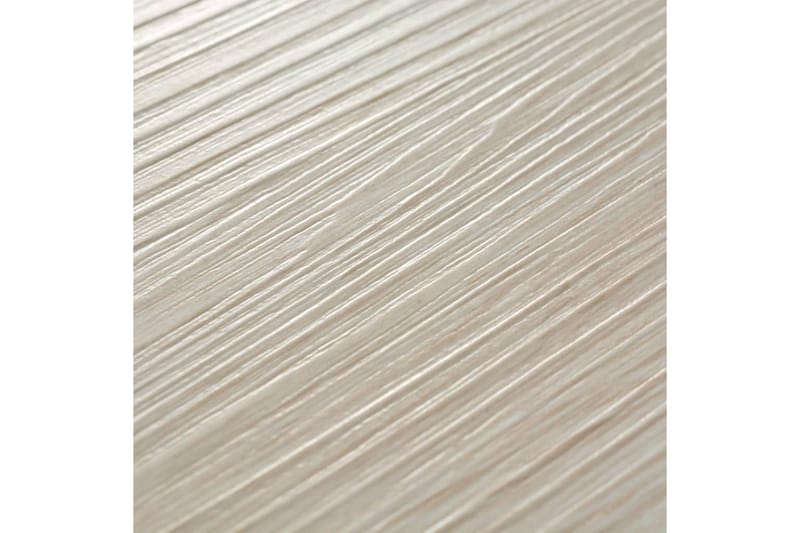 Selvklebende PVC gulvplanker 5,21 m² 2 mm klassisk hvit eik - Hvit - Terrassebord