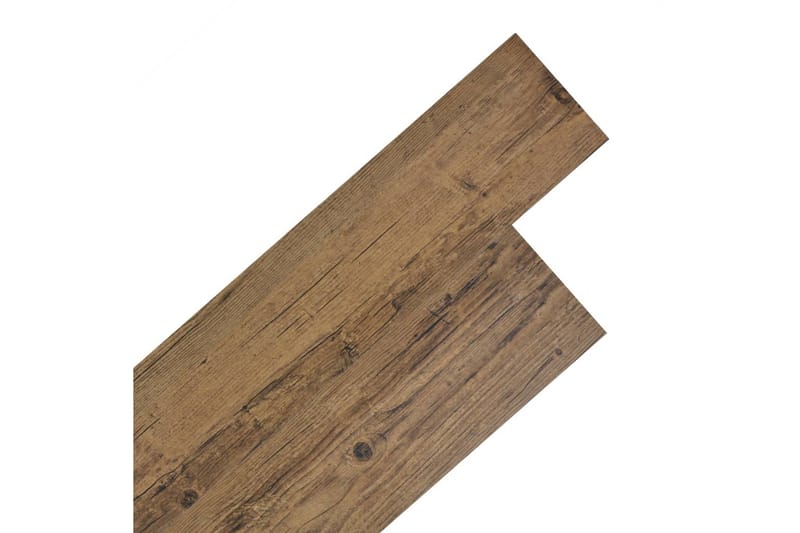 Selvklebende PVC gulvplanker 5,21 m² 2 mm brun valnøtt - Brun - Terrassebord