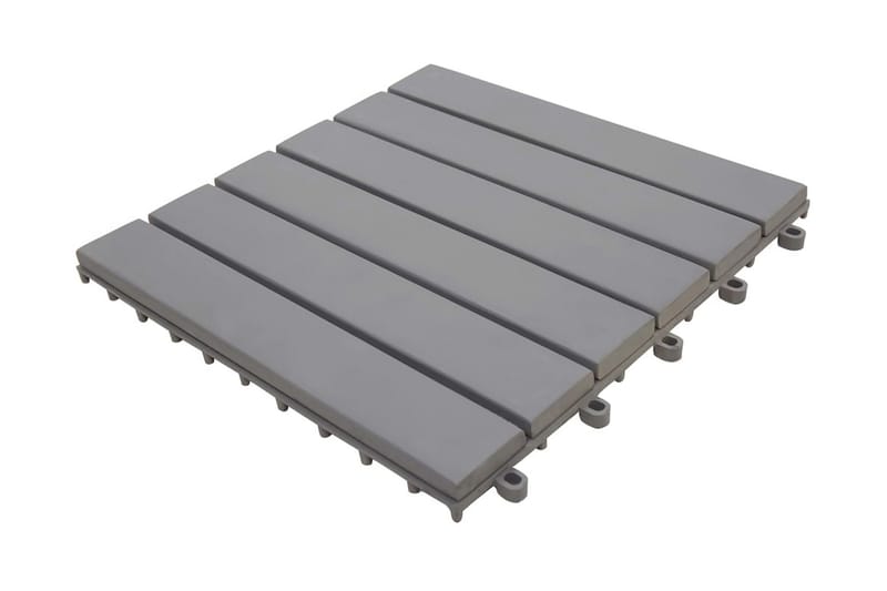 Terrassebord 10 stk gråvasket 30x30 cm heltre akasie - Terrassebord - Balkonghelle