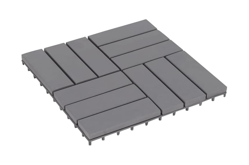 Terrassebord 10 stk gråvasket 30x30 cm heltre akasie - Terrassebord - Balkonghelle
