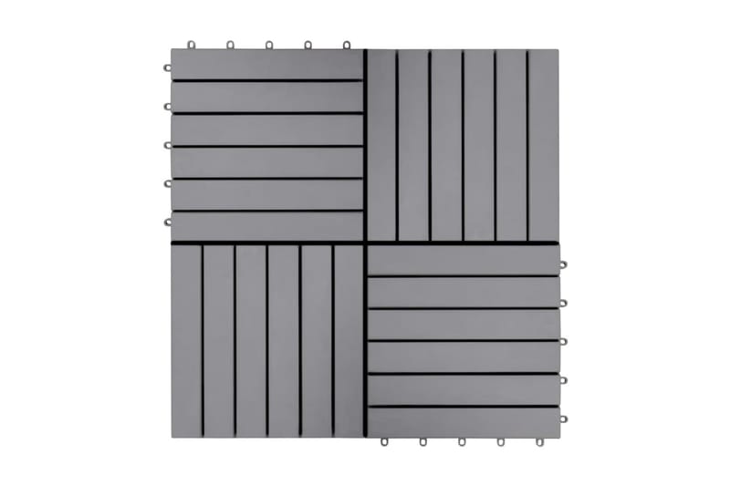 Terrassebord 20 stk gråvasket 30x30 cm heltre akasie - Terrassebord - Balkonghelle