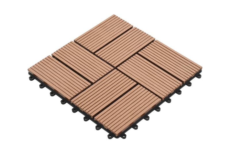 Terrassebord 22 stk 30x30 cm 2 kvm WPC brun - Terrassebord - Balkonghelle