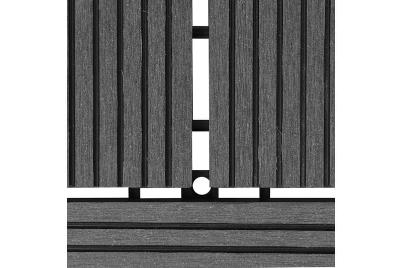 Terrassebord 22 stk 30x30 cm 2 kvm WPC grå - Grå - Balkonghelle - Terrassebord