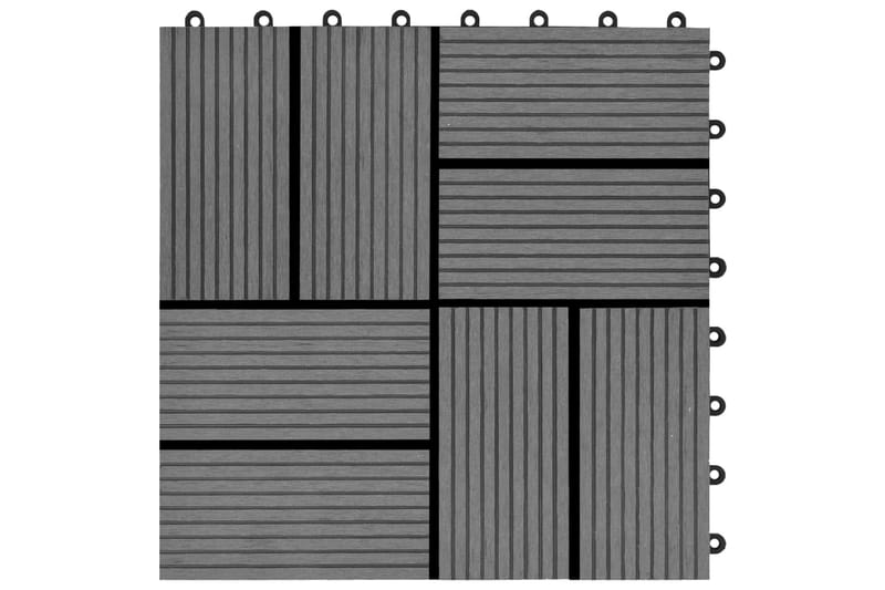 Terrassebord 22 stk 30x30 cm 2 kvm WPC grå - Balkonghelle - Terrassebord