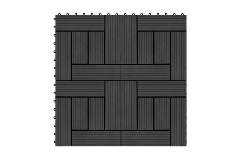 Terrassebord 22 stk 30x30 cm 2 kvm WPC svart - Terrassebord - Balkonghelle