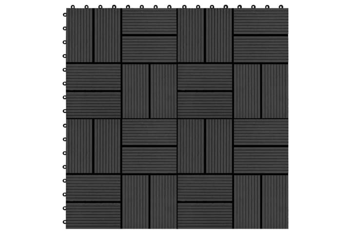 Terrassebord 22 stk 30x30 cm 2 kvm WPC svart - Terrassebord - Balkonghelle