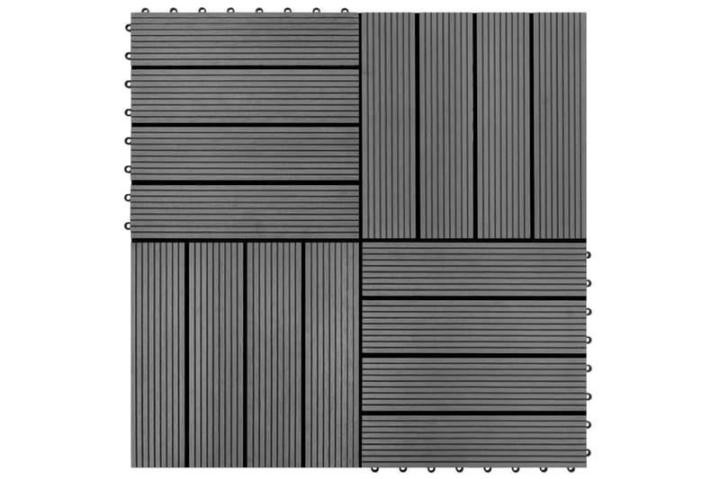 Terrassebord 22 stk 30x30cm 2 kvm WPC grå - Balkonghelle - Terrassebord