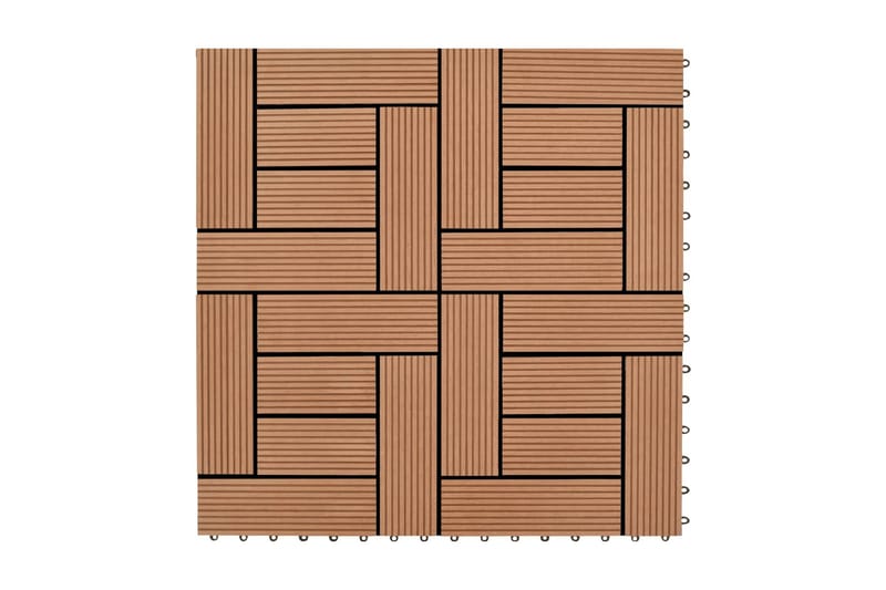Terrassebord 22 stk WPC 30x30 cm 2 kvm WPC brun - Terrassebord - Balkonghelle