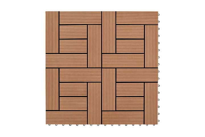 Terrassebord 22 stk WPC 30x30 cm 2 kvm WPC brun - Terrassebord - Balkonghelle