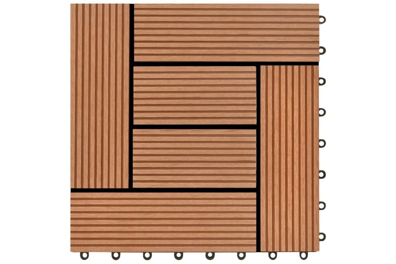 Terrassebord 22 stk WPC 30x30 cm 2 kvm WPC brun - Balkonghelle - Terrassebord