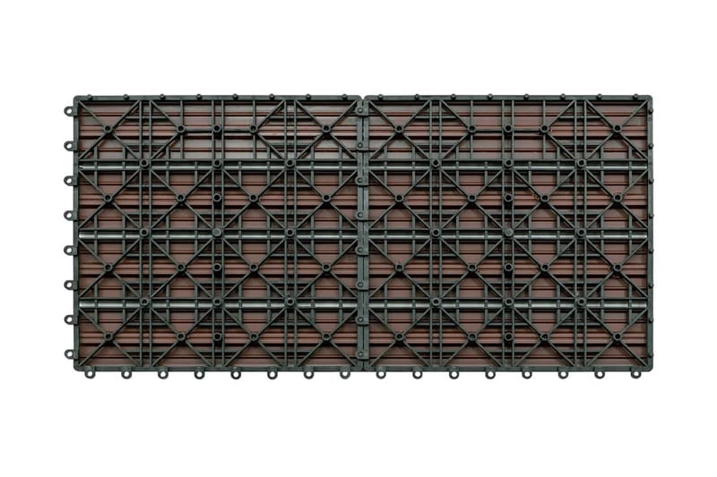 Terrassebord 6 stk WPC 60x30 cm 1,08 m² brun - Brun - Terrassebord - Balkonghelle