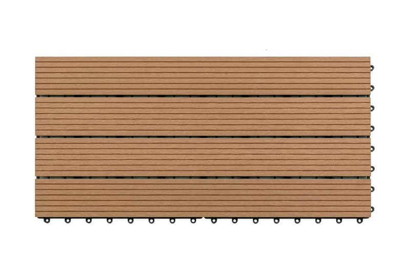 Terrassebord 6 stk WPC 60x30 cm 1,08 m² brun - Brun - Terrassebord - Balkonghelle