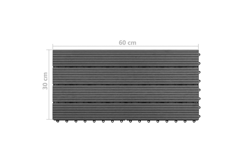 WPC Terrassebord 60x30 cm 6 stk 1m² grå - Terrassebord