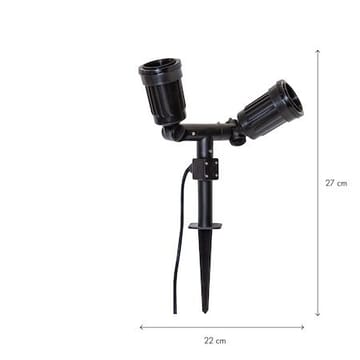 Utendørs spotlightarmatur 22 cm - Svart - Hagemøbler & utemiljø - Hagedekorasjon & utemiljø - Hagebelysning