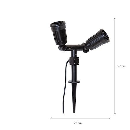 Utendørs spotlightarmatur 22 cm - Svart - Hagemøbler & utemiljø - Hagedekorasjon & utemiljø - Hagebelysning
