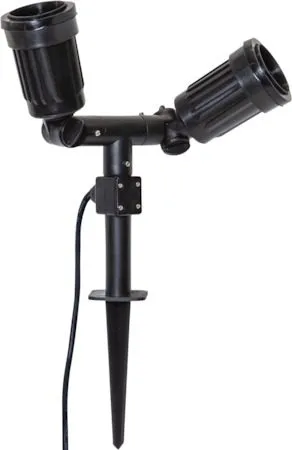 Utendørs spotlightarmatur 22 cm - Svart - Hagemøbler & utemiljø - Hagedekorasjon & utemiljø - Hagebelysning