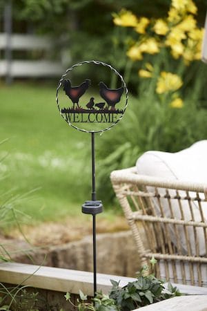 Welcome solcelledekorasjon 75 cm - svart - Hagemøbler & utemiljø - Hagedekorasjon & utemiljø - Hagebelysning