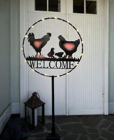 Welcome solcelledekorasjon 75 cm - svart - Hagemøbler & utemiljø - Hagedekorasjon & utemiljø - Hagebelysning