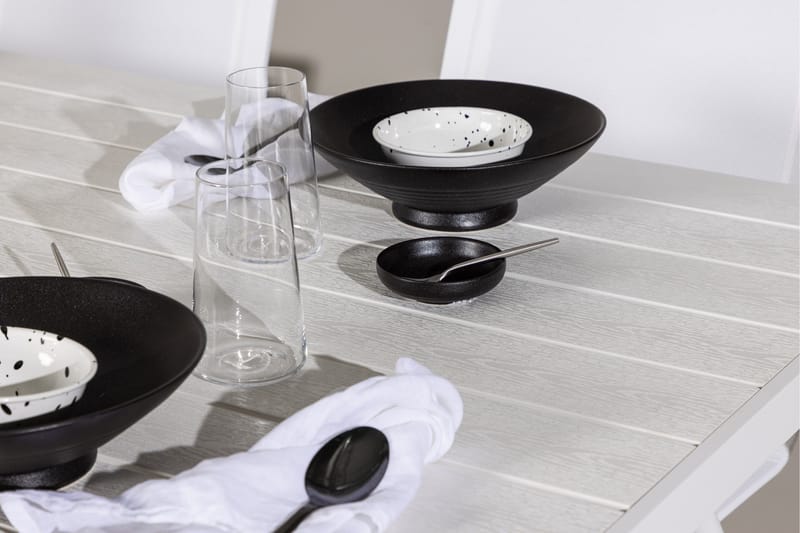 Break Spisegruppe 205 cm + 6 stk Alling Spisestoler Hvit - Hagemøbler & utemiljø - Hagegruppe - Spisegrupper hage