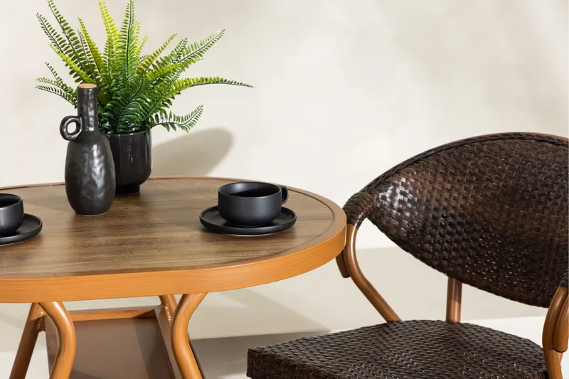 Abrantes Balkonggruppe 2-seter - Brun - Hagemøbler & utemiljø - Hagegruppe - Cafemøbler & cafesett