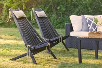 Park Solstol 2 stk - Svart - Hagemøbler & utemiljø - Loungemøbler - Loungestol utendørs