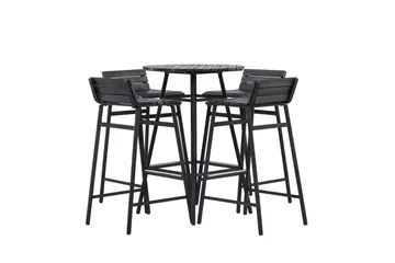 Mexico Balkonggruppe 4-seter - Svart - Hagemøbler & utemiljø - Hagegruppe - Cafemøbler & cafesett