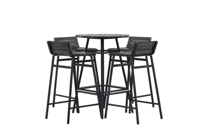 Mexico Balkonggruppe 4-seter - Svart - Hagemøbler & utemiljø - Hagegruppe - Cafemøbler & cafesett