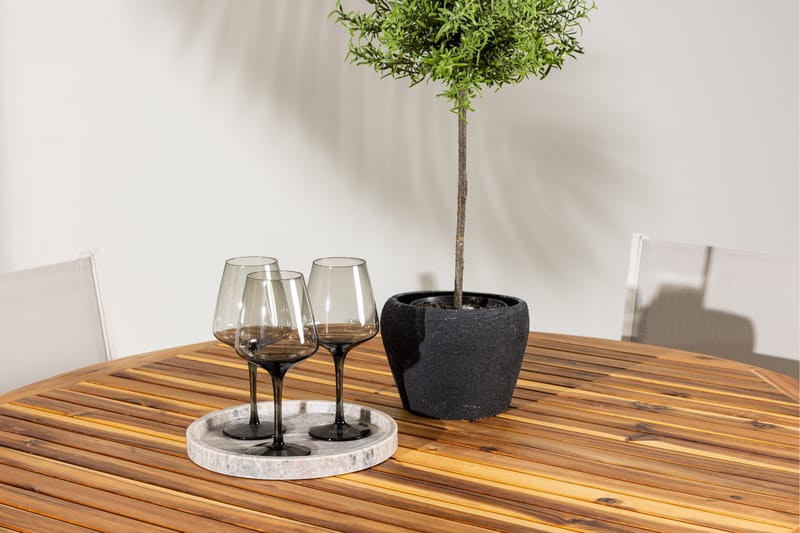 Lumpur Spisegruppe Rund 120 cm + 4 stk Copacabana Spisestoler Beige - Hagemøbler & utemiljø - Hagegruppe - Spisegrupper hage