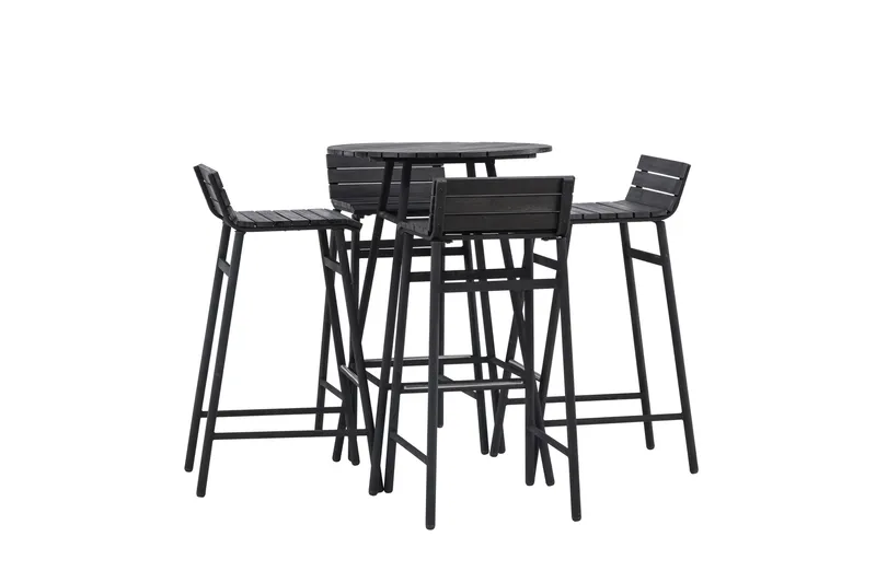 Mexico Balkonggruppe 4-seter - Svart - Hagemøbler & utemiljø - Hagegruppe - Cafemøbler & cafesett