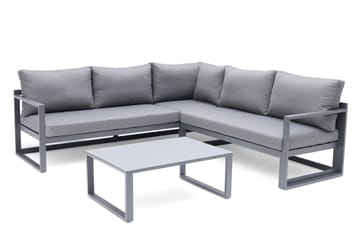 Loungegruppe utendørs Hillerstorp Lundamo grå - Grå - Hagemøbler & utemiljø - Loungemøbler - Loungegrupper