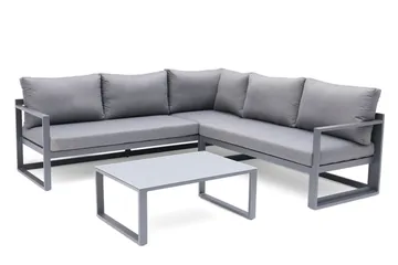 Loungegruppe utendørs Hillerstorp Lundamo grå - Grå - Hagemøbler & utemiljø - Loungemøbler - Loungegrupper