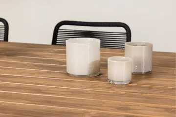 Garcia Spisegruppe 200 cm + 6 stk Linero Spisestoler Svart - Hagemøbler & utemiljø - Hagegruppe - Spisegrupper hage