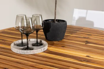 Lumpur Spisegruppe Rund 120 cm + 4 stk Alling Spisestoler Hvit - Hagemøbler & utemiljø - Hagegruppe - Spisegrupper hage