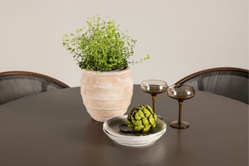 Santa Fe Spisegruppe Rund 120 cm + 4 stk Vila Spisestoler Svart/Brun - Hagemøbler & utemiljø - Hagegruppe - Spisegrupper hage