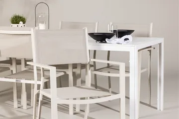 Break Spisegruppe 205 cm + 6 stk Copacabana Spisestoler Beige/Hvit - Hagemøbler & utemiljø - Hagegruppe - Spisegrupper hage
