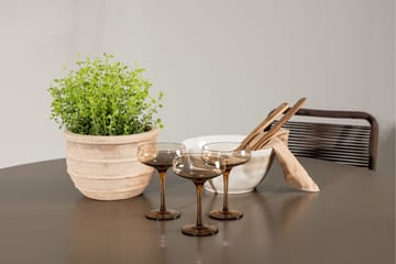 Santa Fe Spisegruppe Rund 120 cm + 4 stk Lindos Spisestoler Brun - Hagemøbler & utemiljø - Hagegruppe - Spisegrupper hage