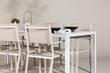 Break Spisegruppe 205 cm + 6 stk Copacabana Spisestoler Beige/Hvit - Hagemøbler & utemiljø - Hagegruppe - Spisegrupper hage