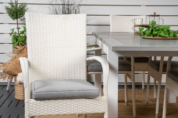 Albany Matgruppe 150-210 cm Rektangulær med 6 Anna Stoler - Grå - Hagemøbler & utemiljø - Hagegruppe - Spisegrupper hage