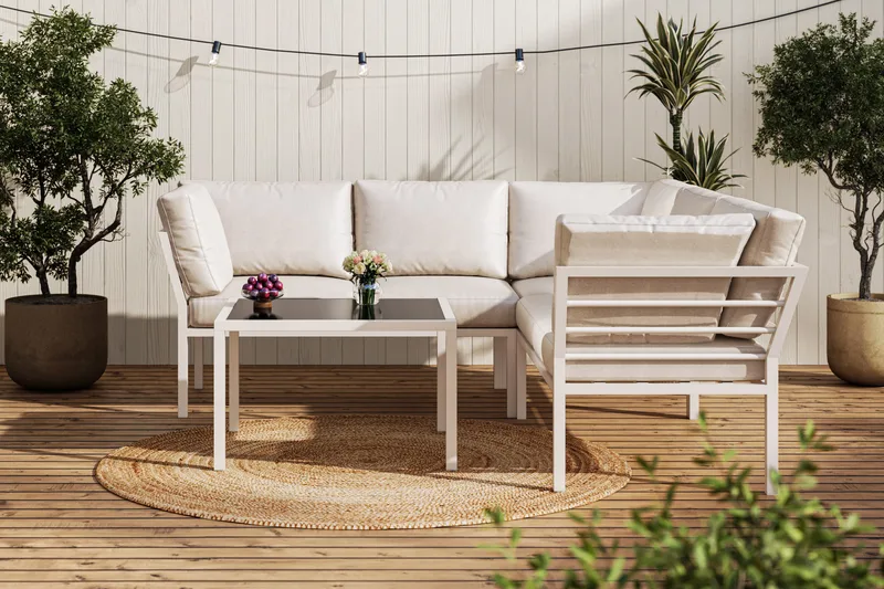 Ariany Sofagruppe 5-seter - Beige - Hagemøbler & utemiljø - Hagegruppe - Sofagruppe utendørs