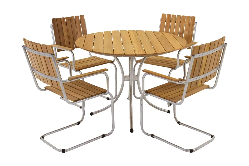 Arild Spisegruppe 110 cm Rund + 4 Spisestuestole